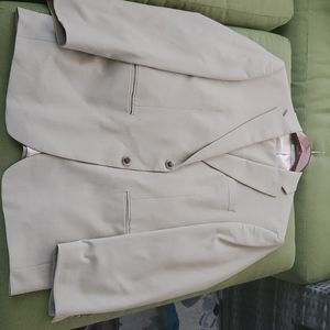 Calvin Klein Men's Tan Pinstripe Suit 38R 30/30